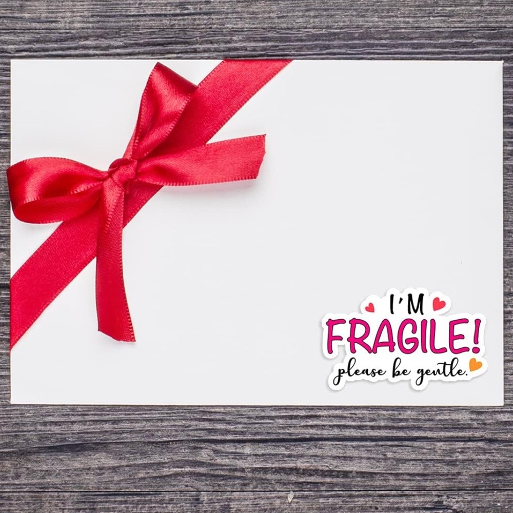 NEW Small Business “I’m Fragile Please Be Gentle” Miniature Stickers 100 pieces - Picture 3 of 4